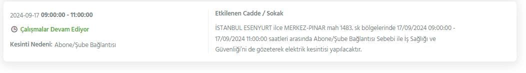 İstanbul'un bu ilçelerinde 8 saati bulacak elektrik kesintileri yaşanacak 13